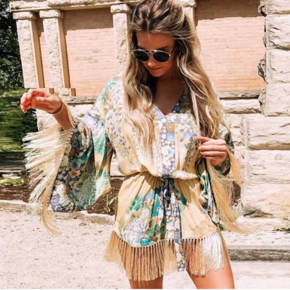 Dresses & Skirts - BOHO chic Tassel love Floral Mini Dress